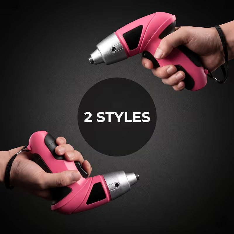 A Handheld Electric Screwdriver with LED Light Illumination, Super Torque