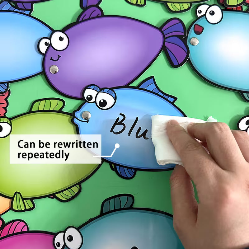 Double-sided Erasable Fishing Game Cards