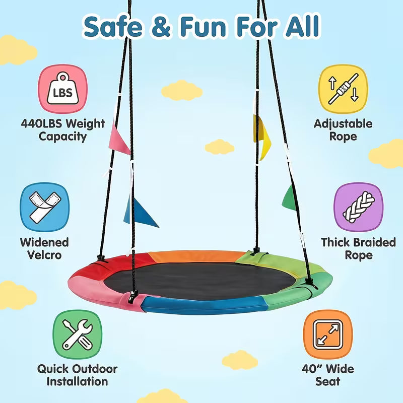 Outdoor Flying Saucer Swing