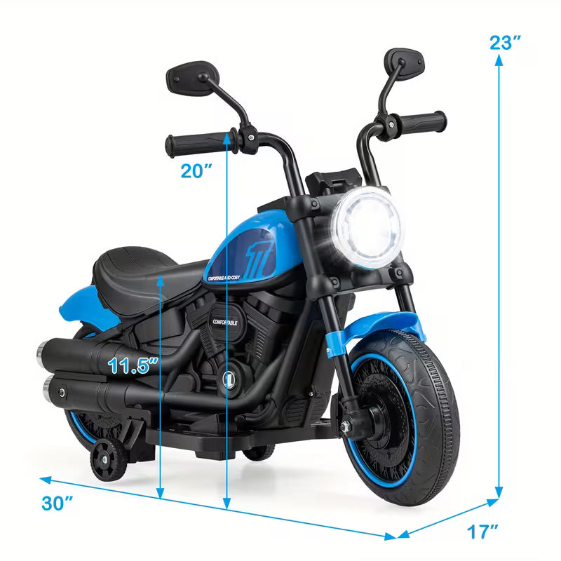 COSTWAY 6V Kids Ride on Motorcycle, Navy