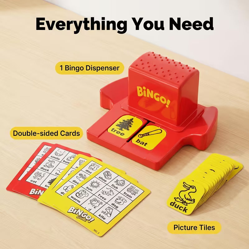 Jiajchuf Bingo Game Sight Words Matching Board Game for Kids