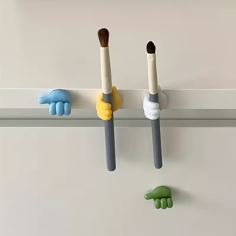 5-Pcs, 9-Pcs Thumb-Shaped Organizers, Random Colors, Lightweight Desktop Cable Management Clips