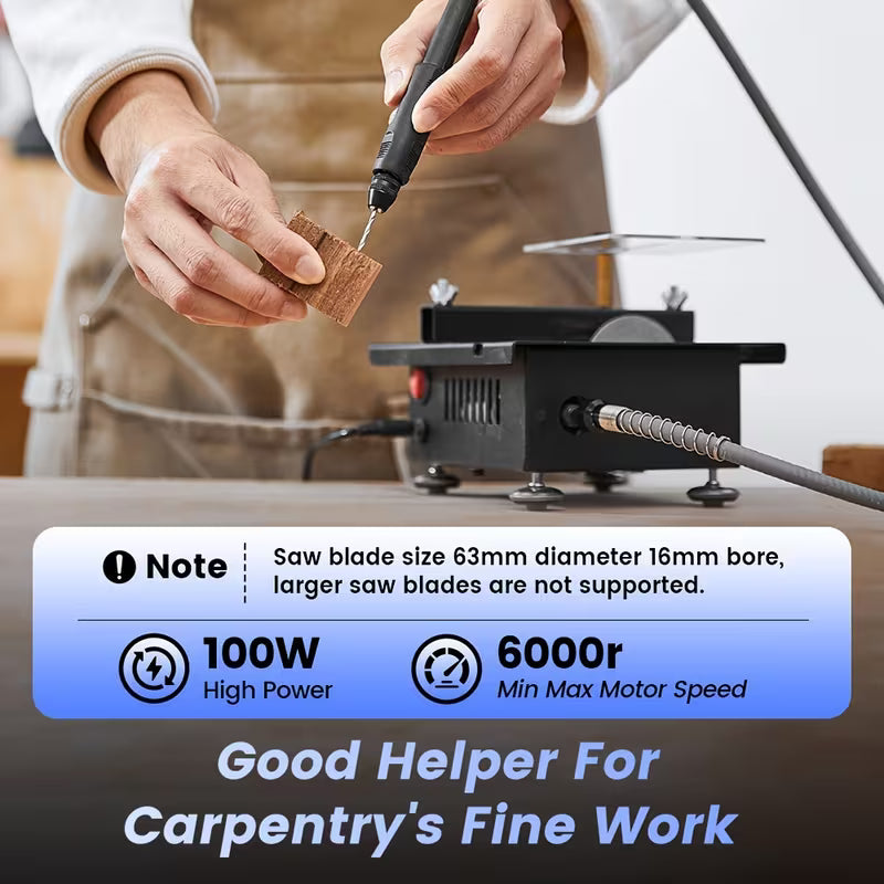 Multi-functional Portable Precision Handmade Table Saw - Sank Mini Table Saw - Sanding, Engraving