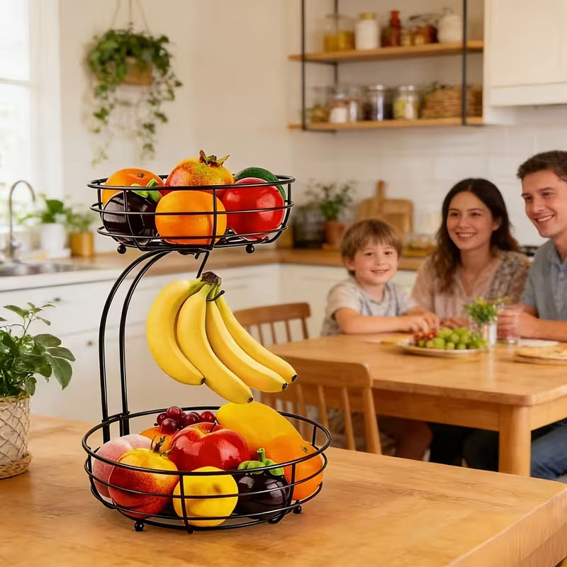 Large Fruit Basket, 2026 Pro Detachable Metal Fruit Plate, Countertop Use, for Holding Fruits
