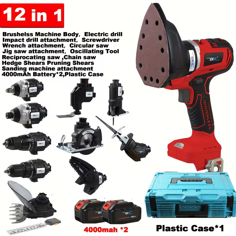 Brushless Power Tool Combo Kit For LXT Batterey, 18V Cleaning Tools Impact Screwdriver