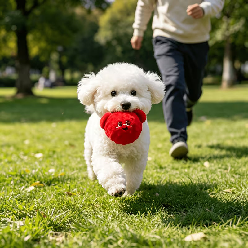 Squeaky Chew-Resistant TPR Spiky Ball Bear Dog Toy