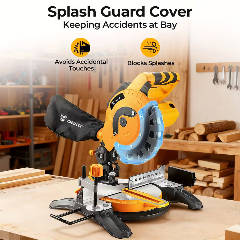 DEKO Corded Miter Saw with Ring Spanner
