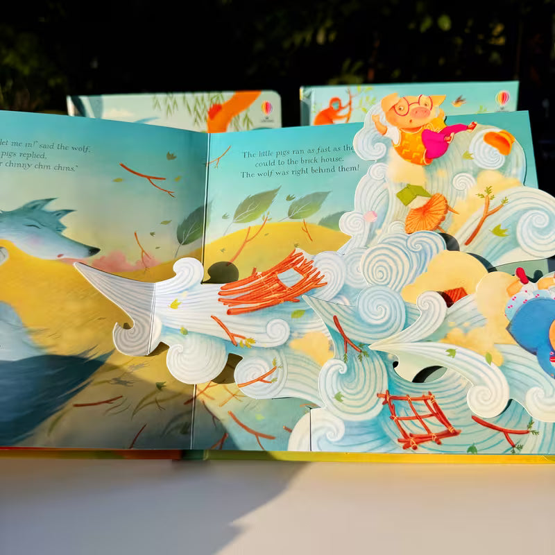 Interactive Pop-up Book For: the Three Little Pigs Series with 3 Pops-up