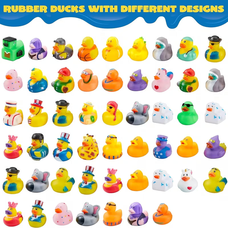 SYNCFUN Baby Bath Toy, Assortment Mini Rubber Duck Toys Set