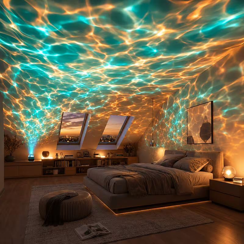 YETHKE USB-Powered Wave Ambient LED Lamp