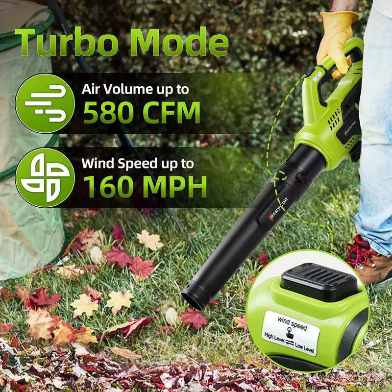 Cordless Leaf Blower, Electric Leaf Blower with 4.0Ah Battery Powered
