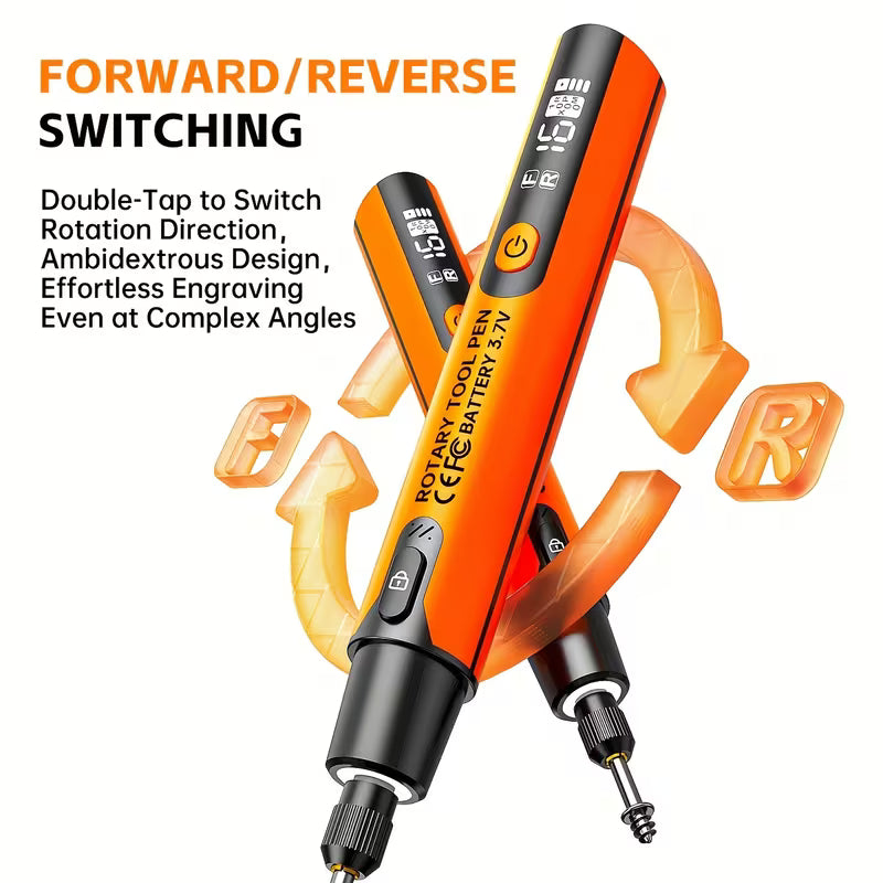 Rotary Tool Kit, Mini Rotary Tool, USB Rechargeable 6-Speed Design with LED Light And LCD Display