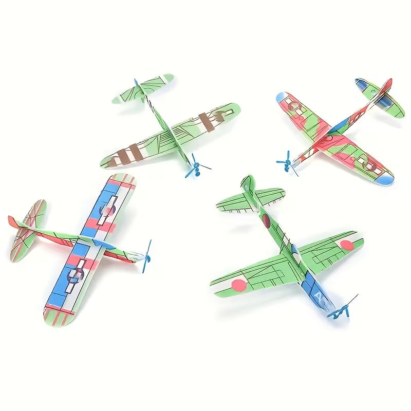 Foam Glider with Propeller - Retro Style, Easy to Assemble Set