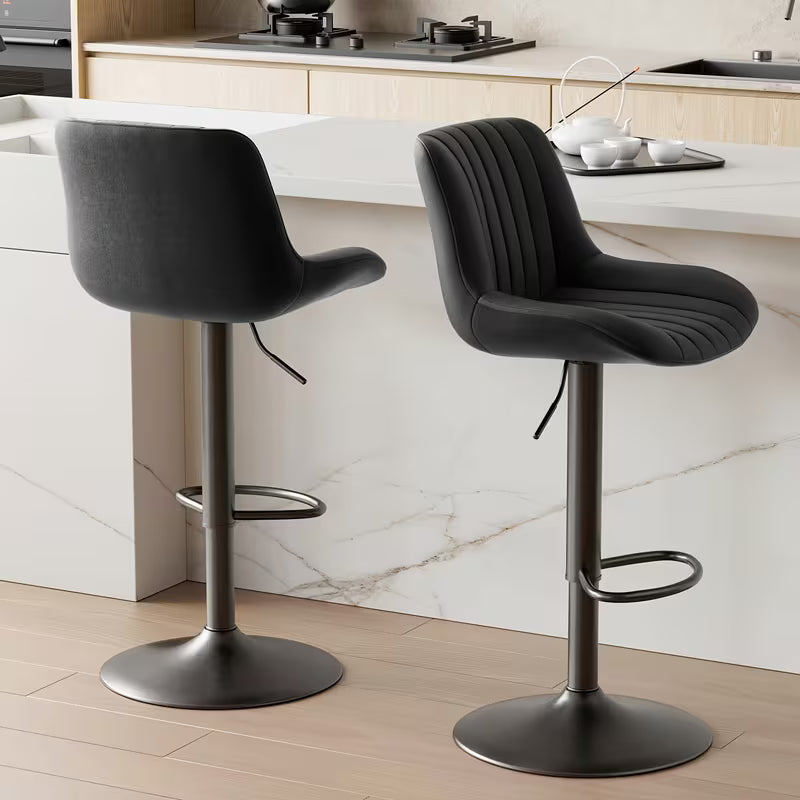 1/2/3/4 Packs Counter Height Bar Stools, Adjustable Swivel