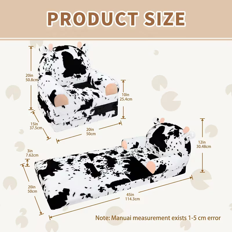 Kids Chair Plush with Removable Cover, Kids Sofa to Lounger