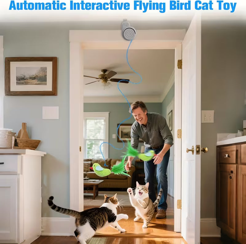 Interactive Cat Toys for Indoor Cats Automatic Electric Flying Bird