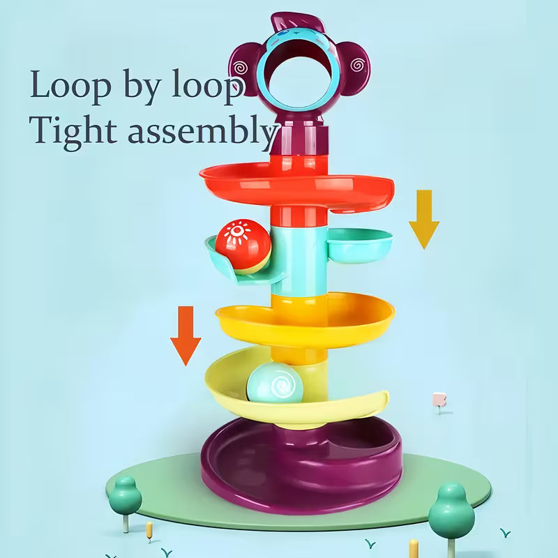 Colorful Ball Drop Tower and Track Set