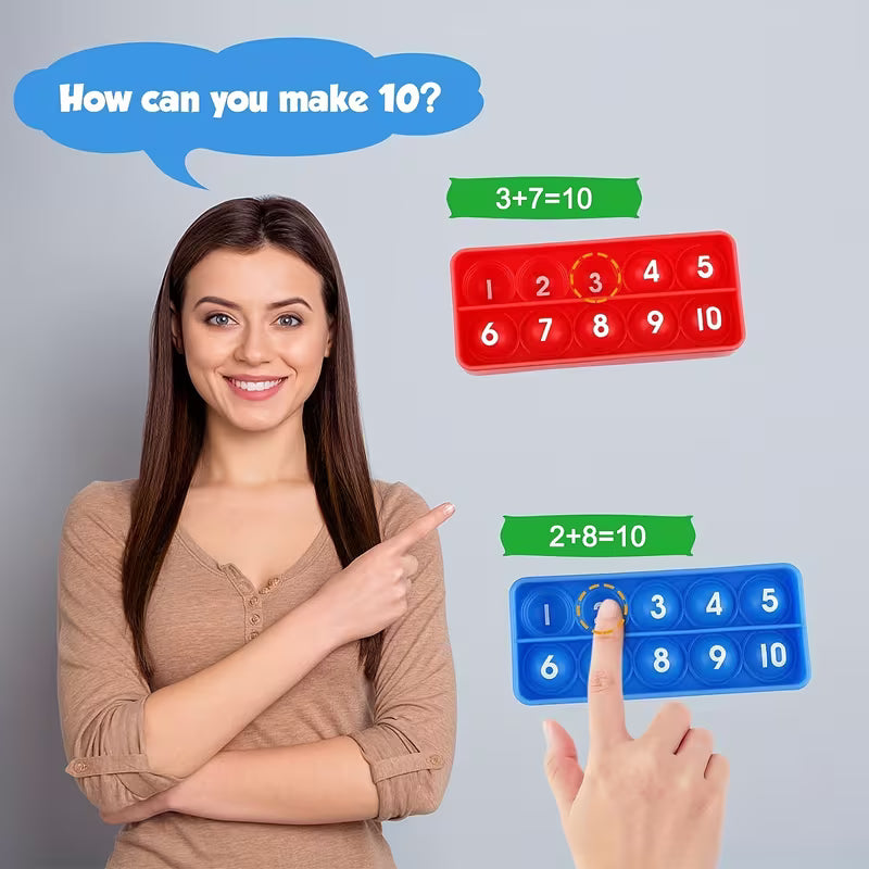 Ten Frames Math Pop Games Toy for Kids