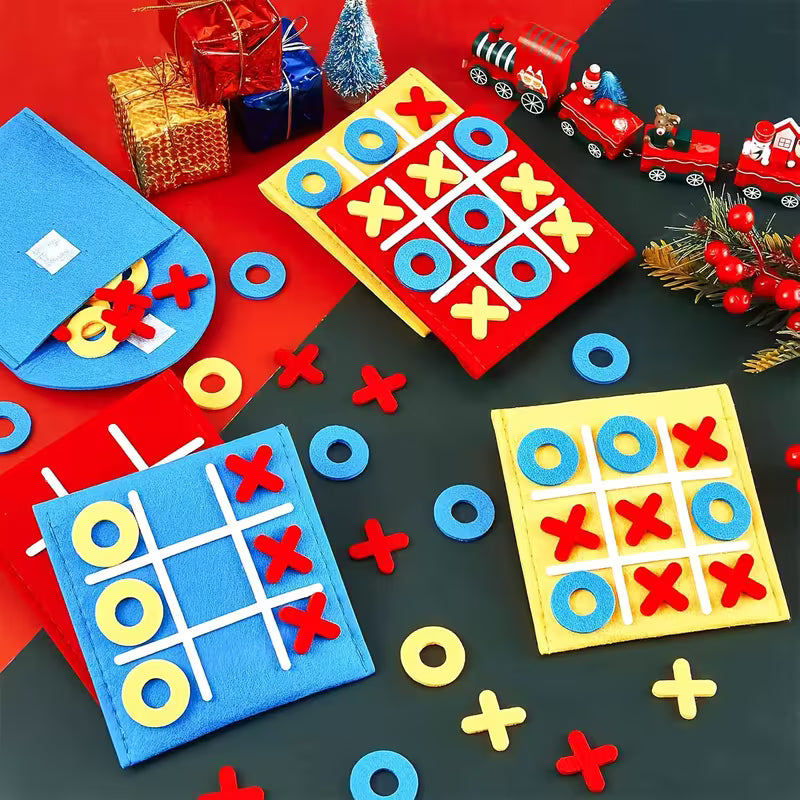 Gift for Her/him 16-Piece of Felt Tic-tac-toe Party Toys