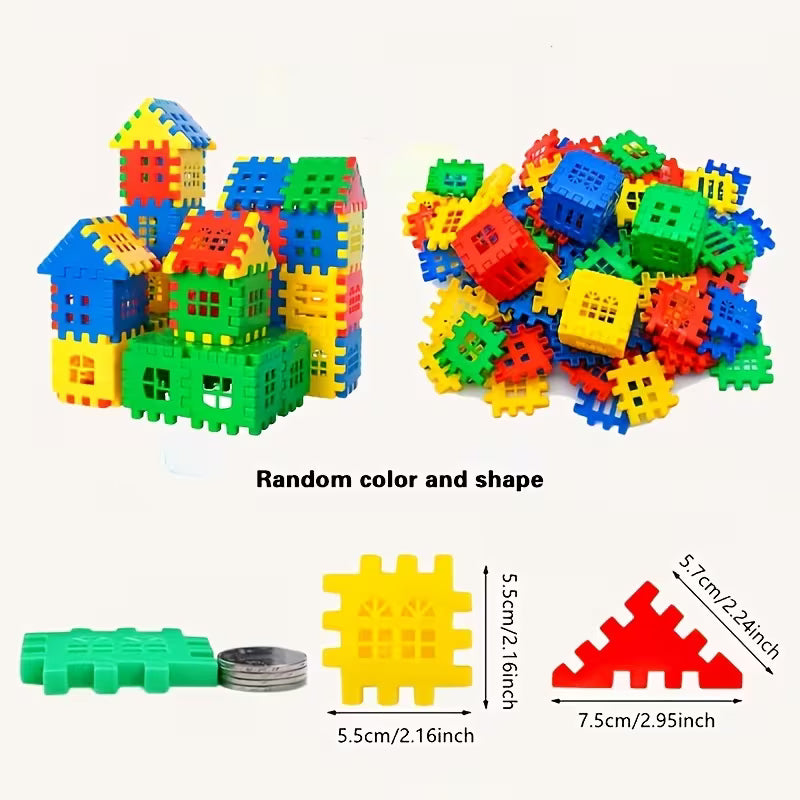 100-Piece House Assembly Building Blocks