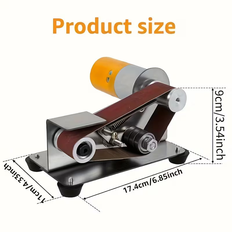 Mini Belt Sander Electric DIY 7 Adjustable Speed Control Small Grinder Sharpener Polisher Machine