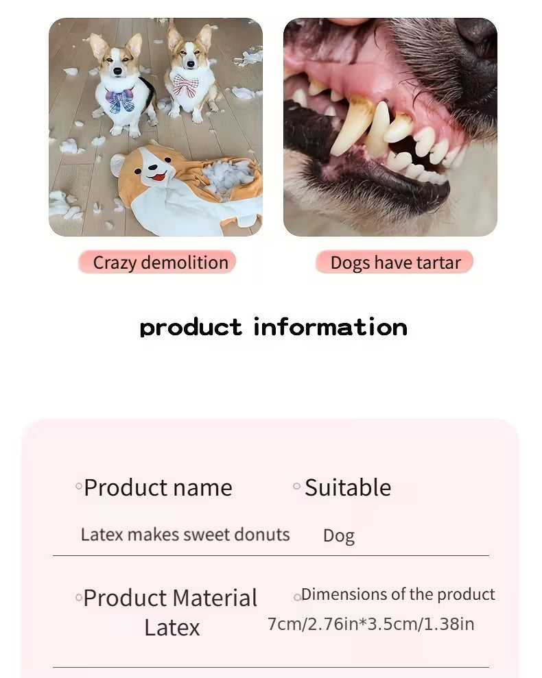 New Pet Toy Donut That Makes Sound Multi-Color Simulation Donut