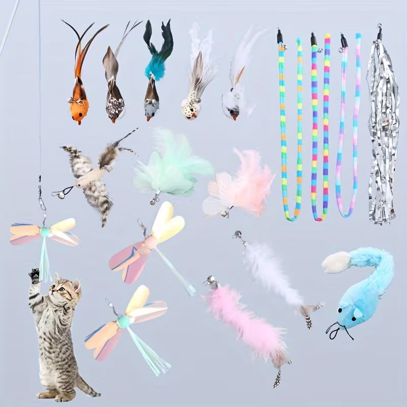 Large Collection Of Cat Toys, Cat Sticks, Replacement