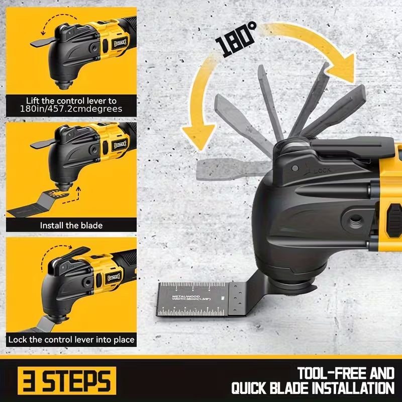 Diytoolifz Oscillating Multi Tool Compatible for Dewalt 20V/Compatible for 18V Battery: Cordless
