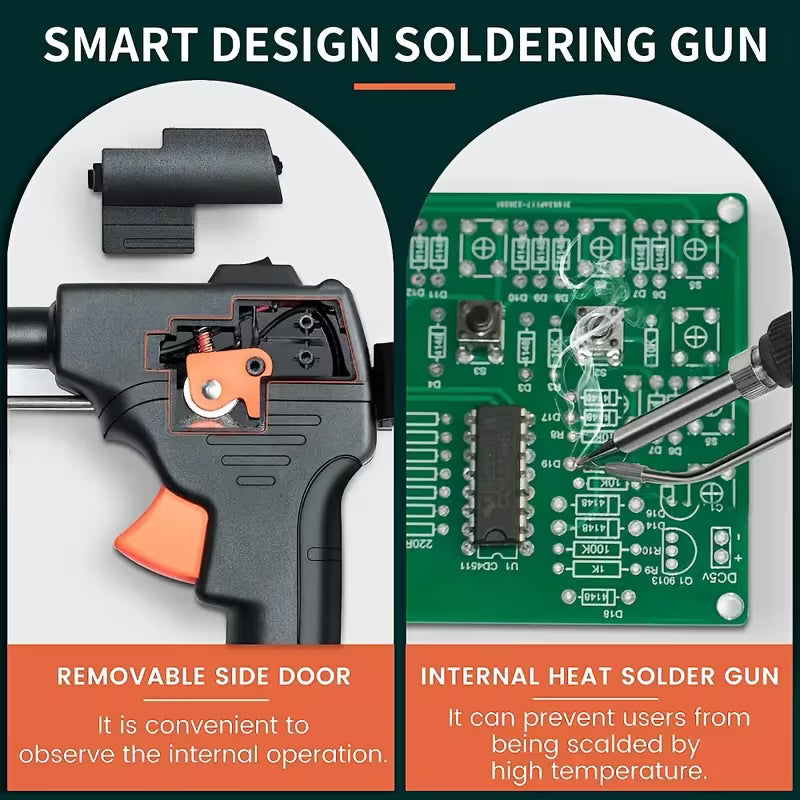 Handheld Automatic Welding Torch with Adjustable Rubber Bracket for Circuit Boards
