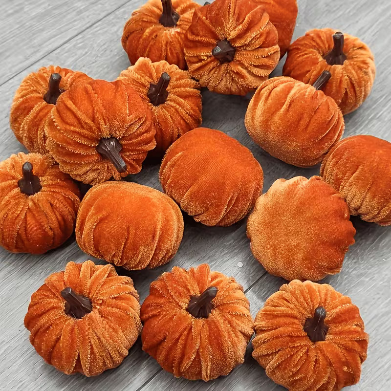 Synthetic Flannel Pumpkin Decoration Set, Perfectly Suited