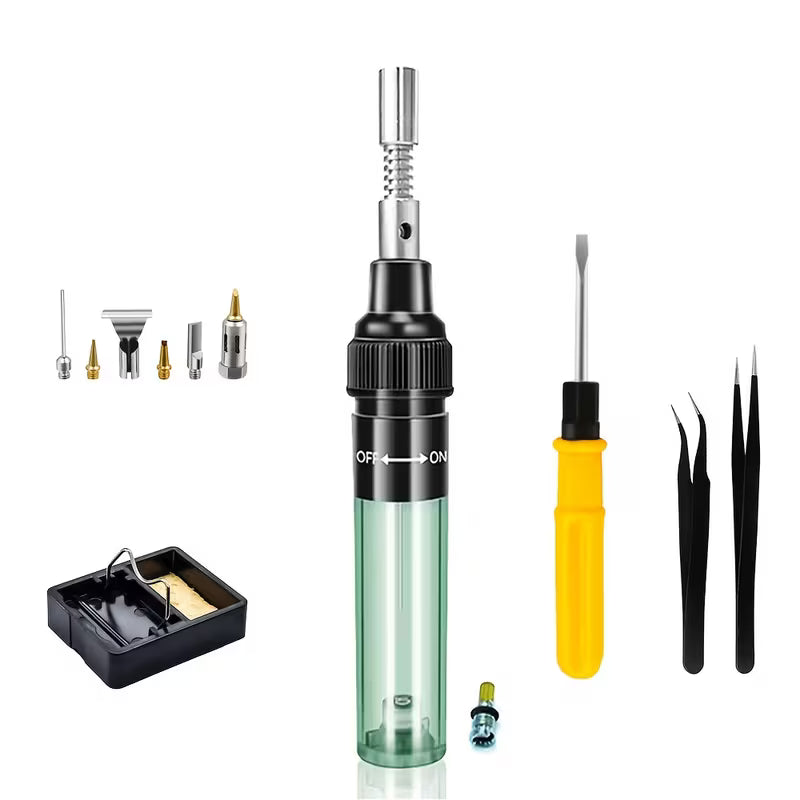 Multifunctional Portable Soldering Iron Kit with Multiple Sizes of Soldering Tips and Screwdriver