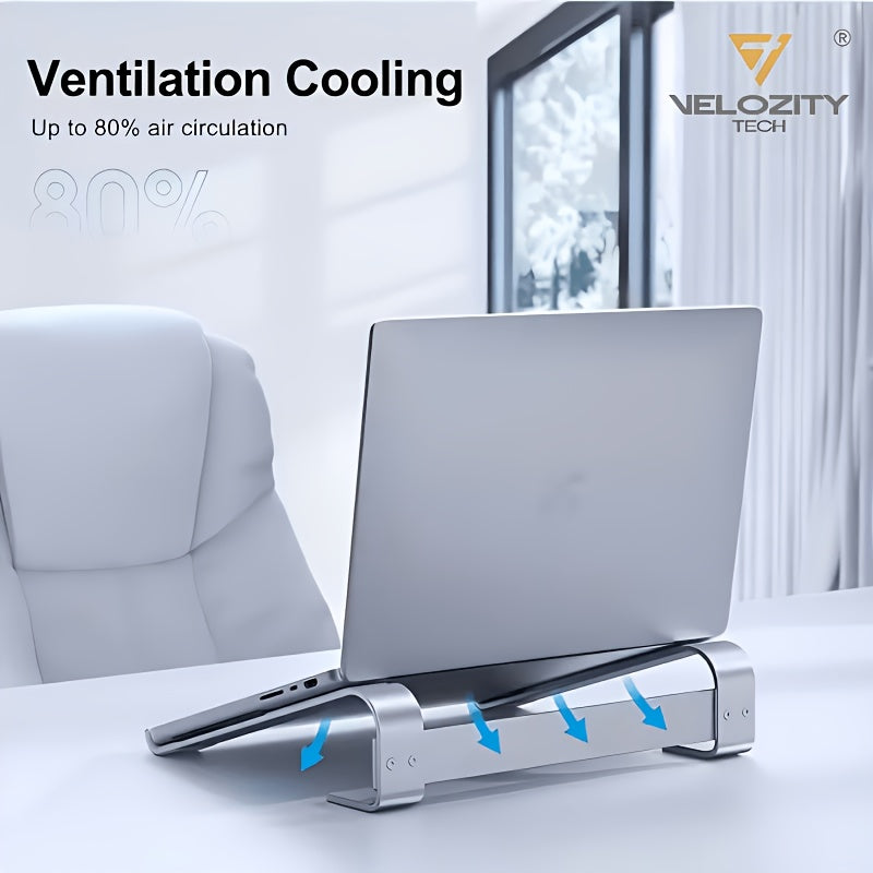 Metal Laptop Stand, Ergonomic Ventilation Cooling Notebook Riser, Metal