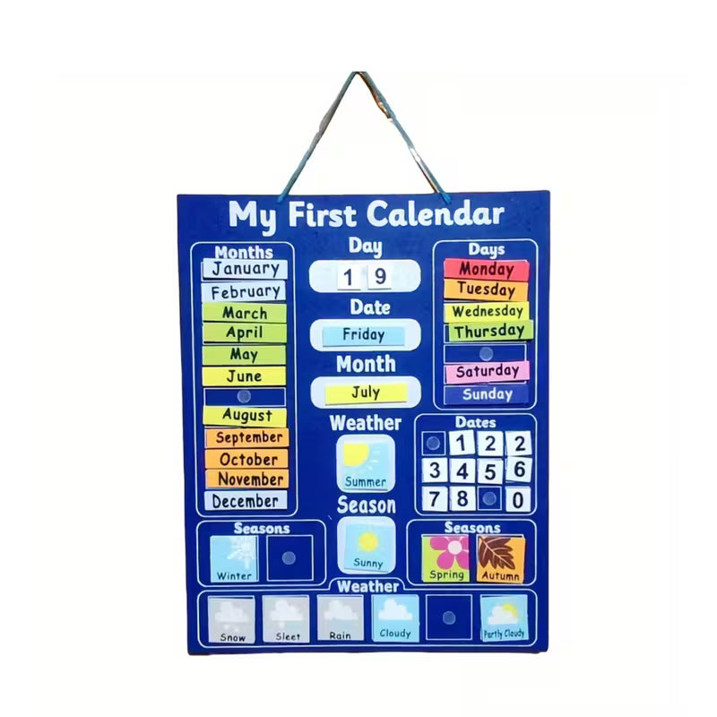 Felt English Calendar Learning Board