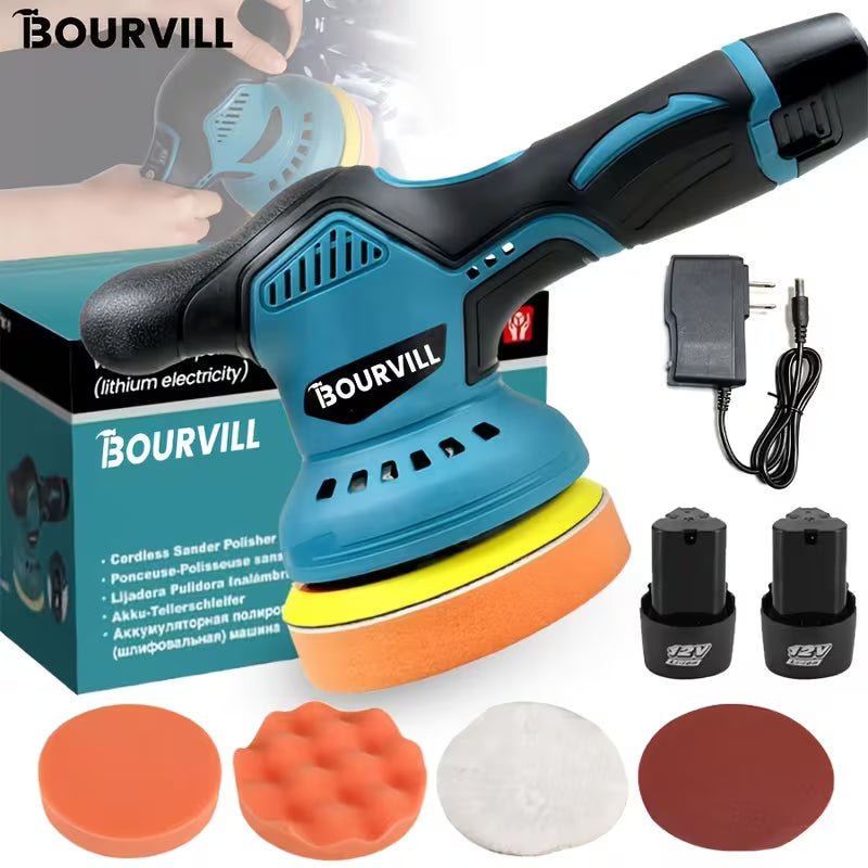 BOURVILL Cordless Car Polisher, Car Polishing Kit