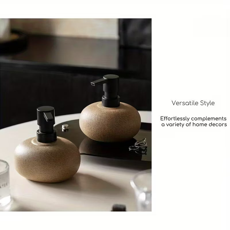 Ceramic Soap Dispenser in Wabi-Sabi Style, Ceramic