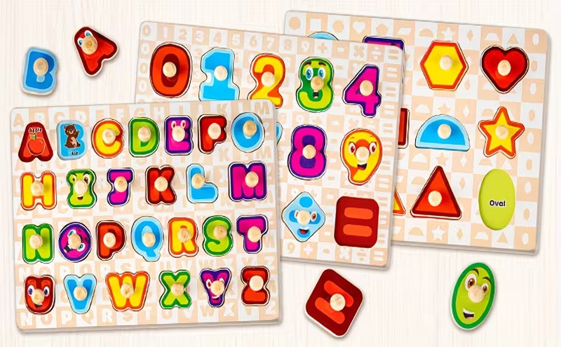 Wooden Puzzles for Toddlers 12 Months + Years Old