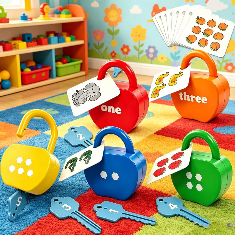 20-Piece Set: 5 Locks + 5 Keys + 10 Cards