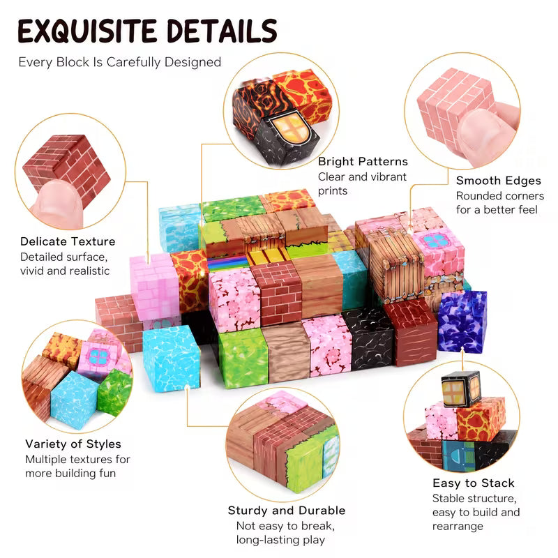 300-Piece Portable Magnetic Building Blocks 2cm