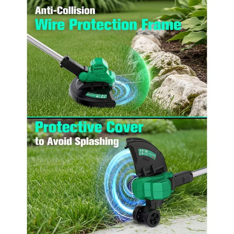 KIMO 12-Inch Cordless Electric Weed Wacker, 2-in-1 String