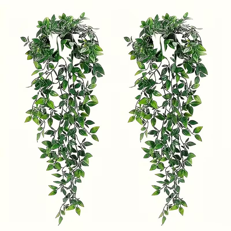 2pcs Artificial Plants, Hanging Mandala Green Plants Set, Green