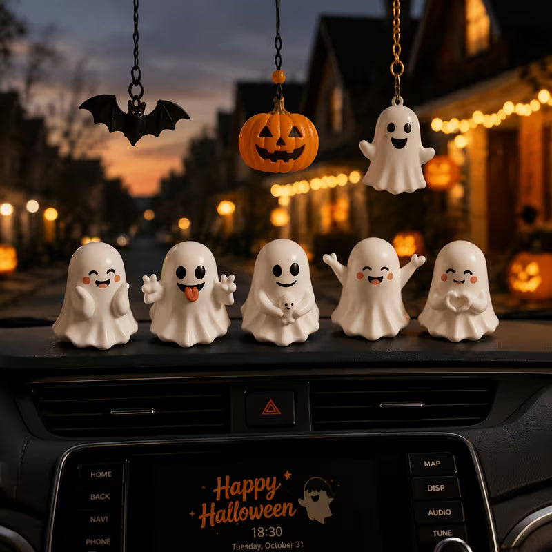 Halloween Figurine Set, Cute Mini Home Decor, Holiday