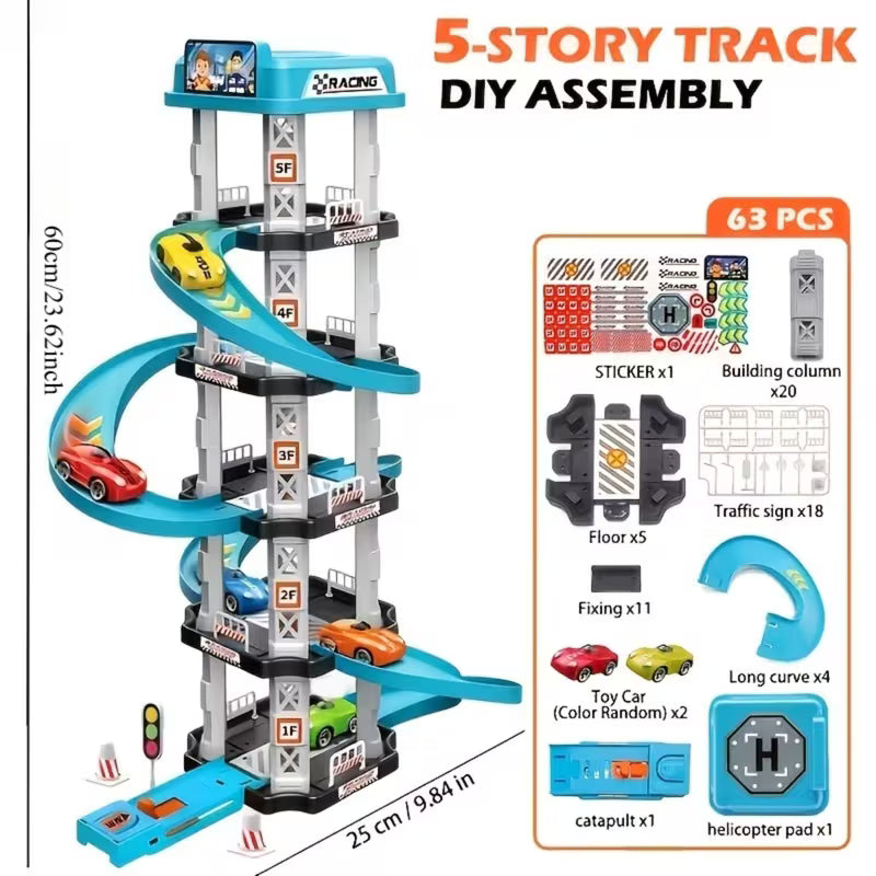 5-Tier Track Car Racing Set