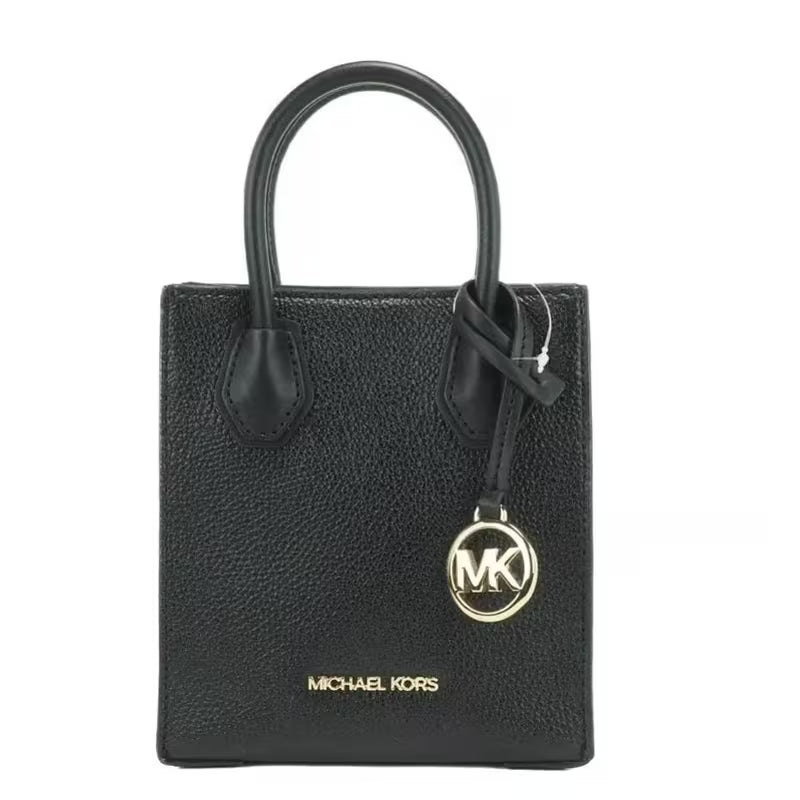 Michael Kors Mercer XS Black PVC North South Shopper Crossbody Bag