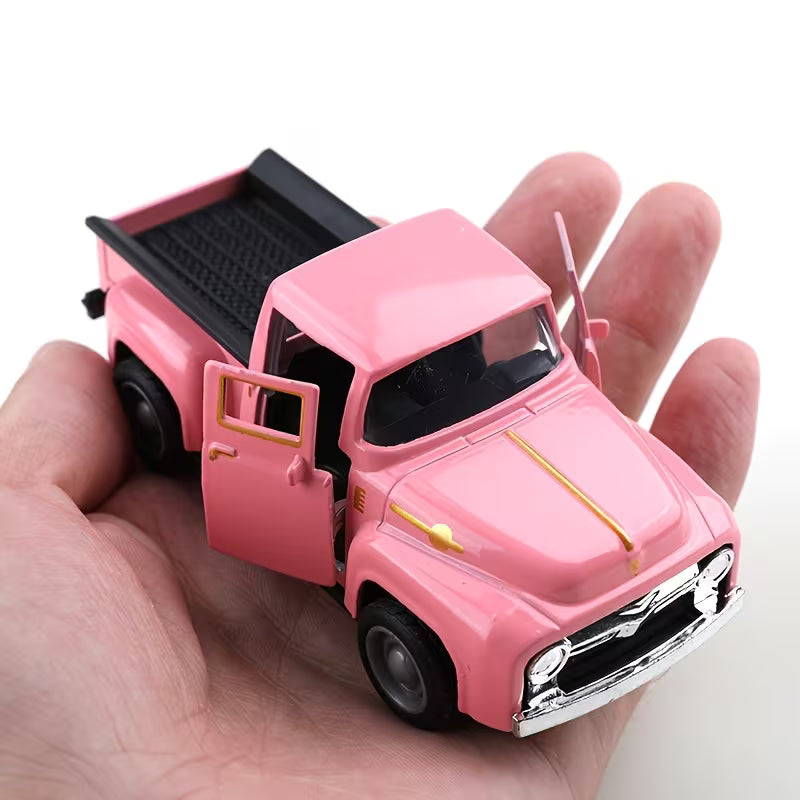 1/38 Scale Vintage Pickup Truck Alloy Toy Car with Dual-opening Doors