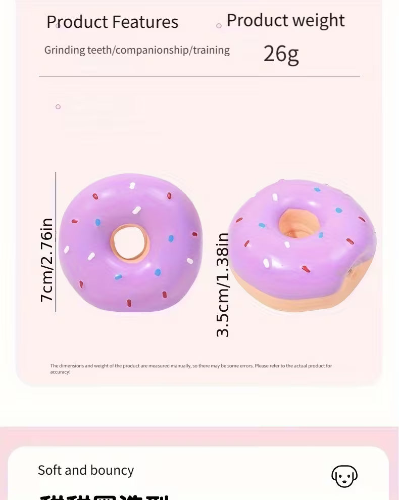 New Pet Toy Donut That Makes Sound Multi-Color Simulation Donut