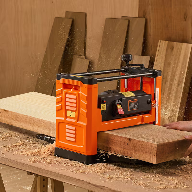 VEVOR Thickness Planer Two-Blade Power Benchtop Planer Woodworking 1800W 13