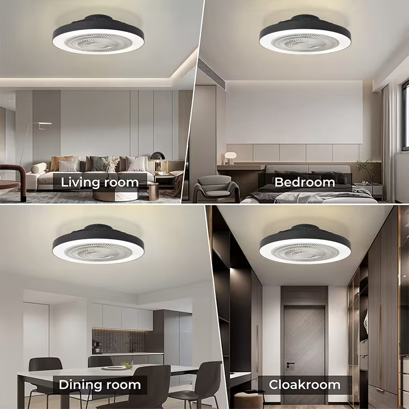 Ceiling Fans with Lights and Remote, 19" Low Profile Ceiling Fan with Light