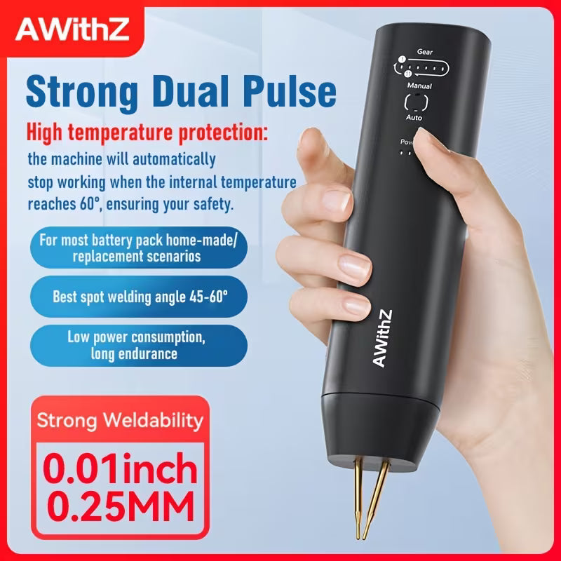Battery Spot Welder, AWithZ Handheld Spot Welder 11, Iron