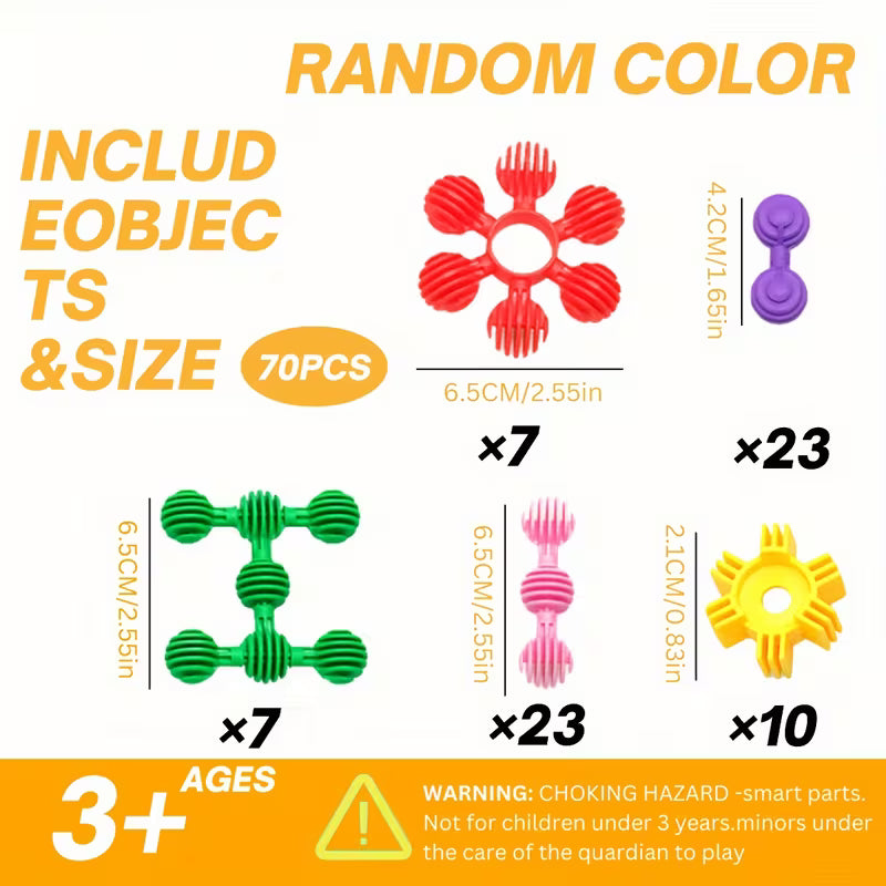 70-Piece Random DIY Building Blocks Toys