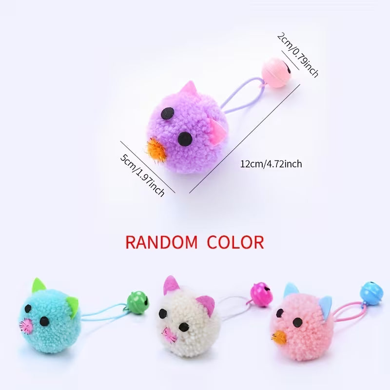 Pet Cat Toy Cute Mouse Shape Macaron Color